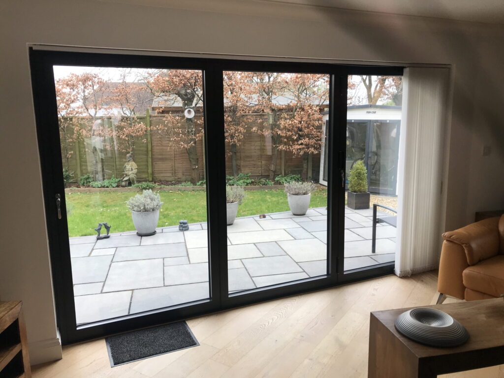 BIfold doors Looking out